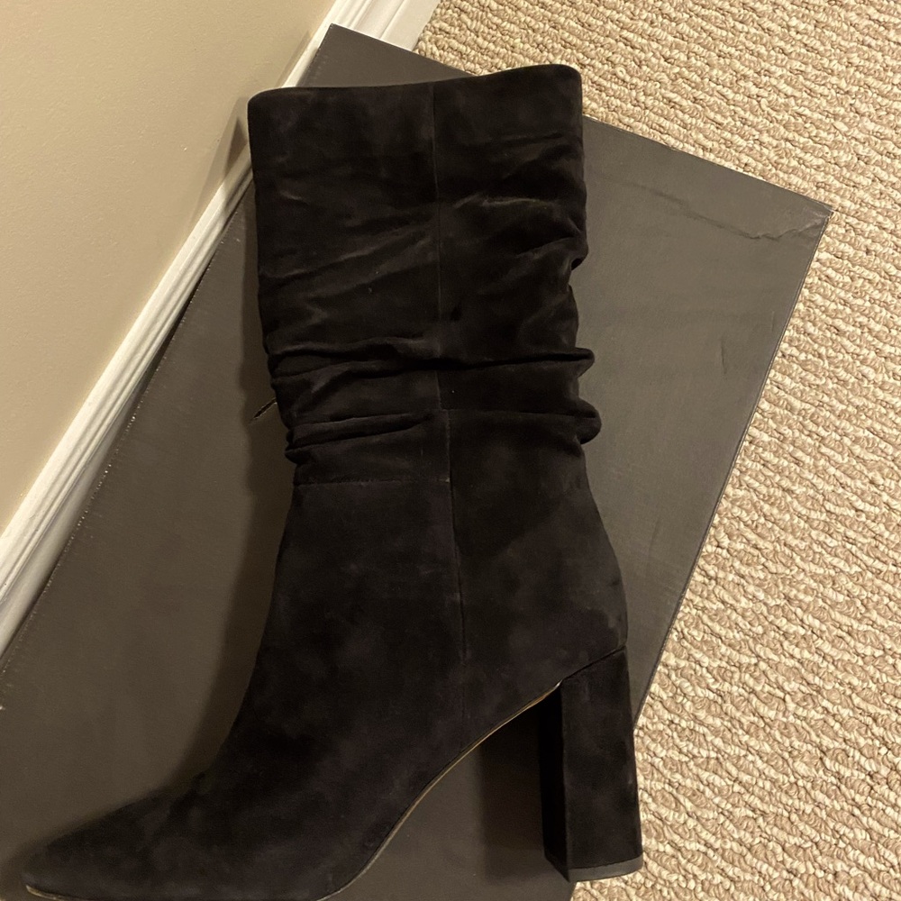 Elegant Black Suede Women's Boots